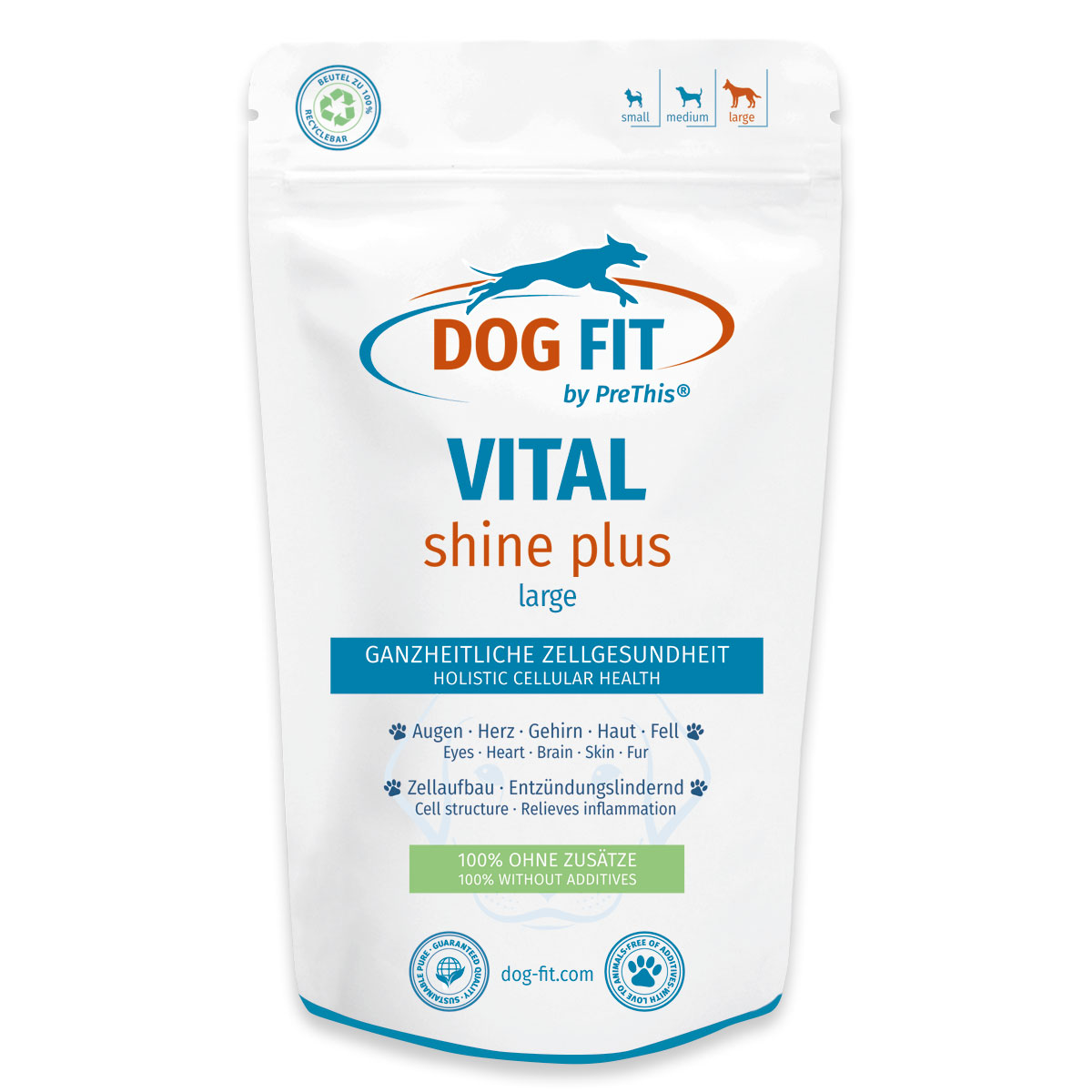 dog fit by prethis vital shine plus large