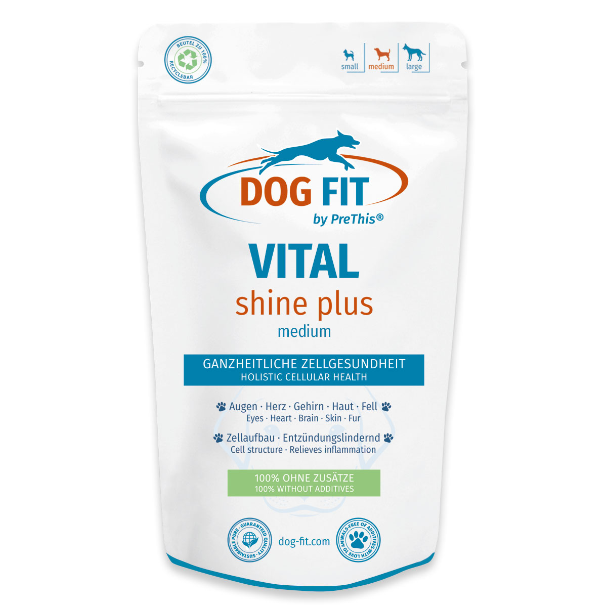 dog fit by prethis vital shine plus medium