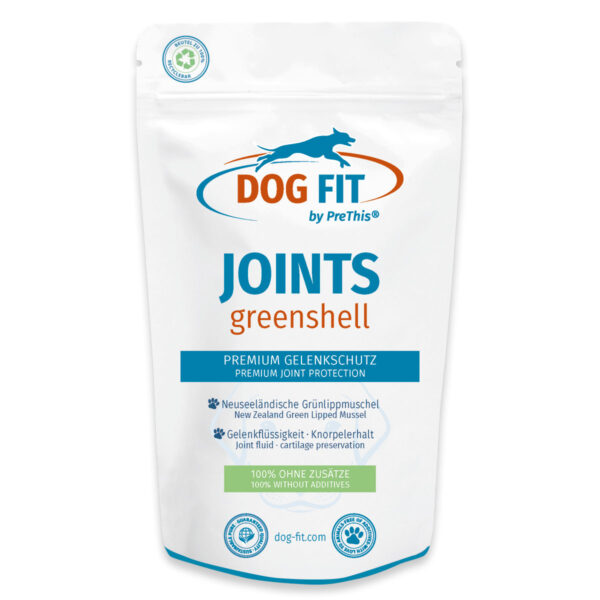 DOG FIT by PreThis® JOINTS greenshell » Grünlippmuschel für Hunde » Gelenke, Knorpel, Bänder und Sehnen » 60 Kapseln